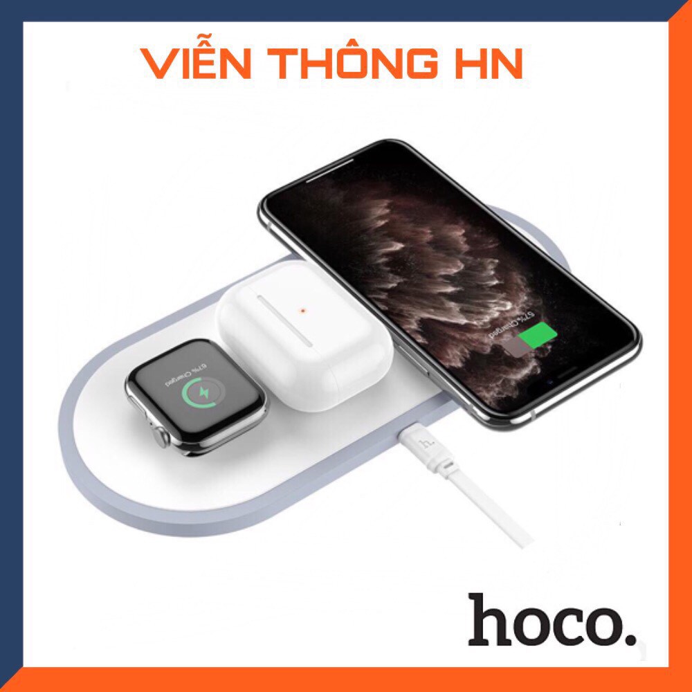 Đế sạc nhanh không dây 3 in 1 10W Hoco CW24 - dock sạc không dây - vienthonghn