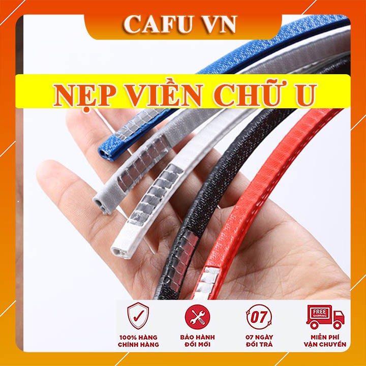 Gioăng cao su nẹp viền cửa chữ U lõi thép chống va đập trầy xước xánh cửa ô tô - CAFU VN