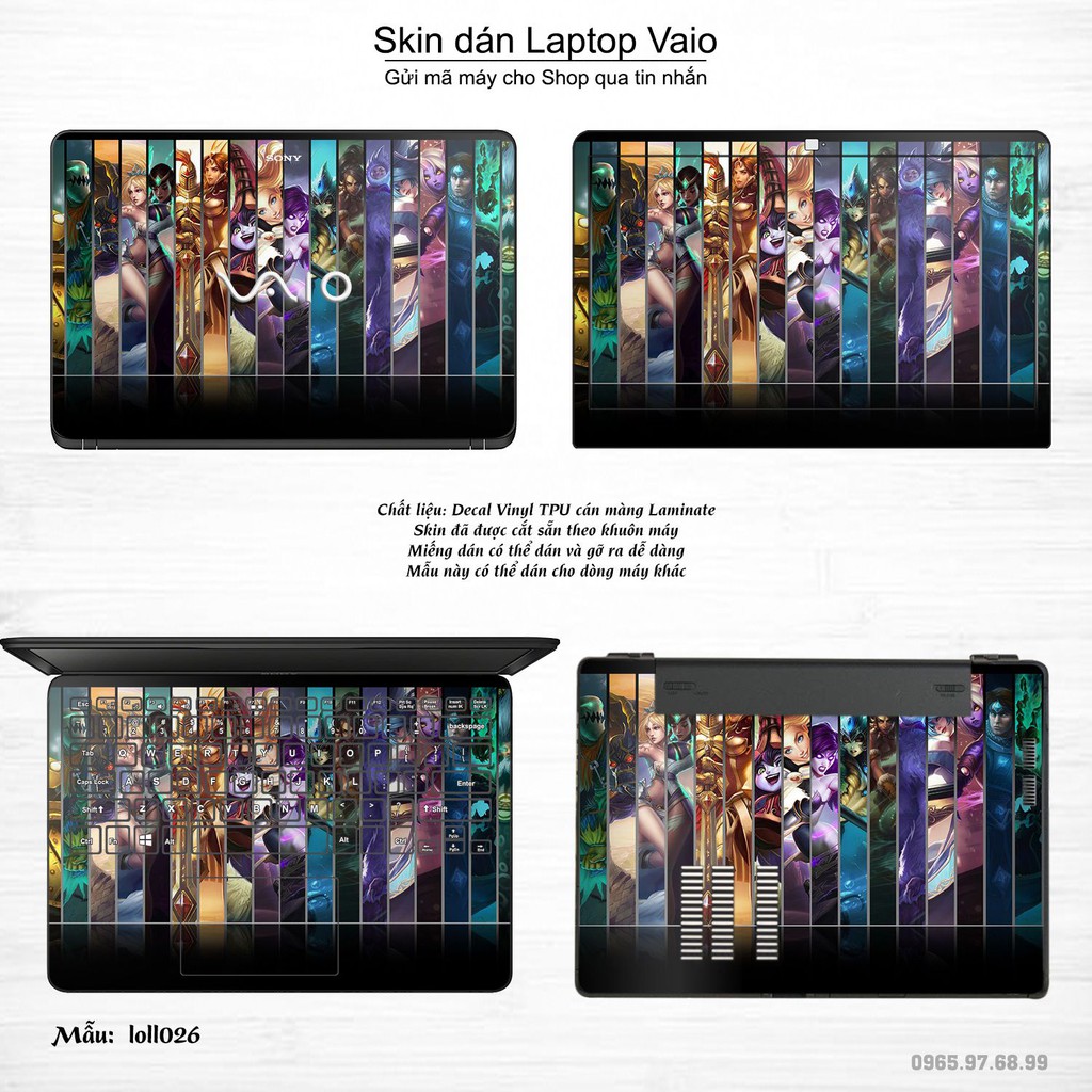 Skin dán Laptop Sony Vaio in hình Liên Minh Huyền Thoại _nhiều mẫu 3 (inbox mã máy cho Shop)