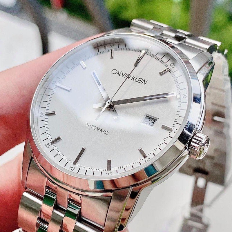 Đồng Hồ Calvin Klein Chính Hãng Nam K5S3414X Infinite Automatic Silver Dial Men’s Watch