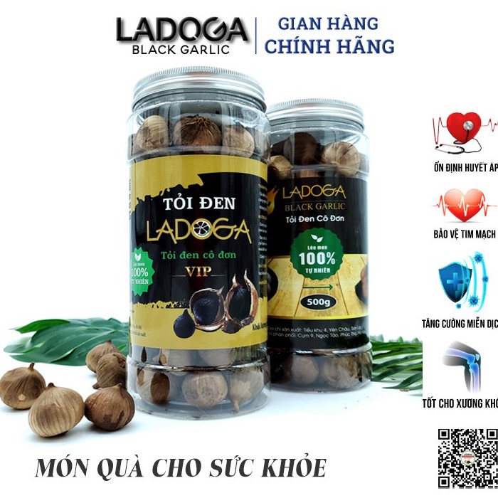 Tỏi đen LADOGA đóng túi và hộp cao cấp 250 gam và 500 gam