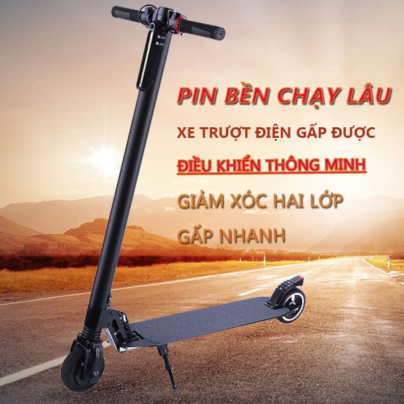 OT106- Xe Scooter xe trượt điện mini có thể gấp thanh thiếu niên nam nữ đi làm đi học tiện lợi superbank908