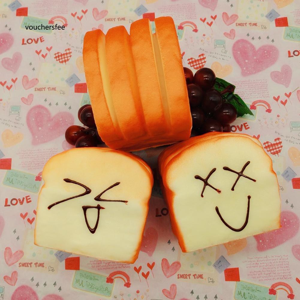 Toast Bread Squishy Expression Card Cellphone Holder Hand Pillow Stress Reliever