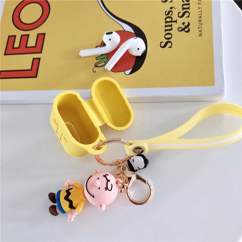 Vỏ hộp tai nghe không dây từ silicon kiểu hoạt hình cún snoopy cho Airpods