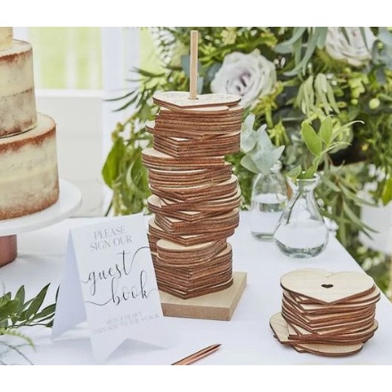Set Thẻ Gỗ Ghi Lời Chúc Cdcd| Thao Wedding Guestbook