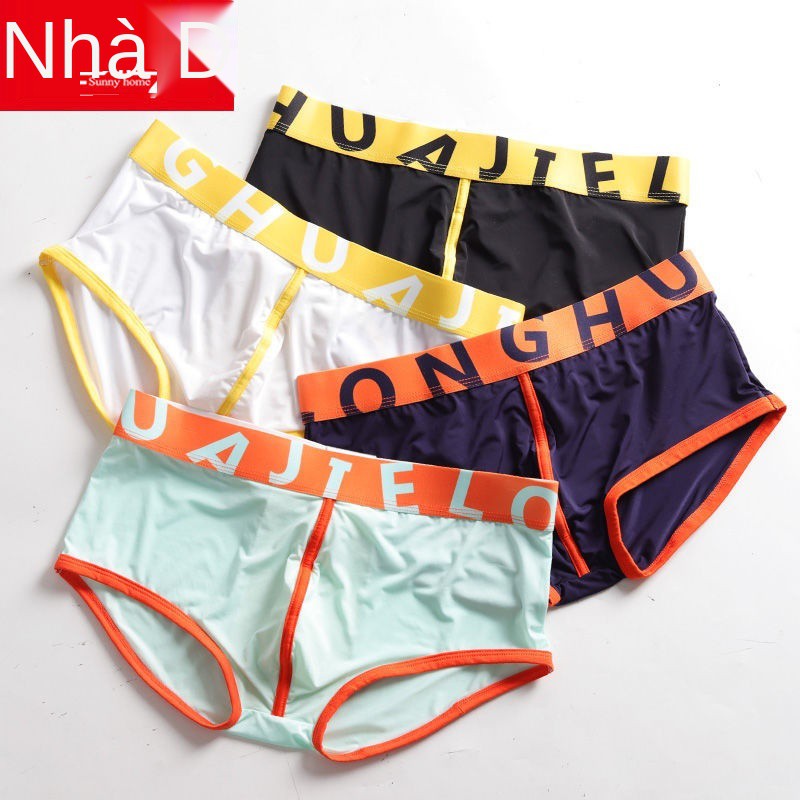 quần lót nam, lụa băng, thoáng khí, siêu mỏng, sịp sinh viên mới xuân hè, đùi, đùi nam sexy, hợp thời trang
