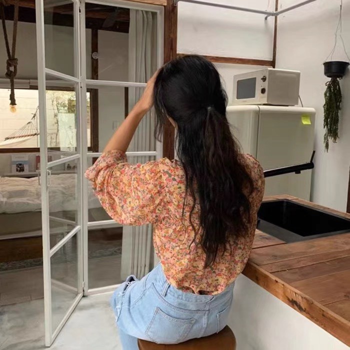 Áo Sơ Mi Nữ Hoa Nhí Tay Dài Dáng Rộng Kiểu Hàn Quốc Chiffon  Dễ Phối Đồ Cho Nữ Kiểu Áo Sơ Mi Công Sở Đẹp Cao Cấp CAMXANH | BigBuy360 - bigbuy360.vn