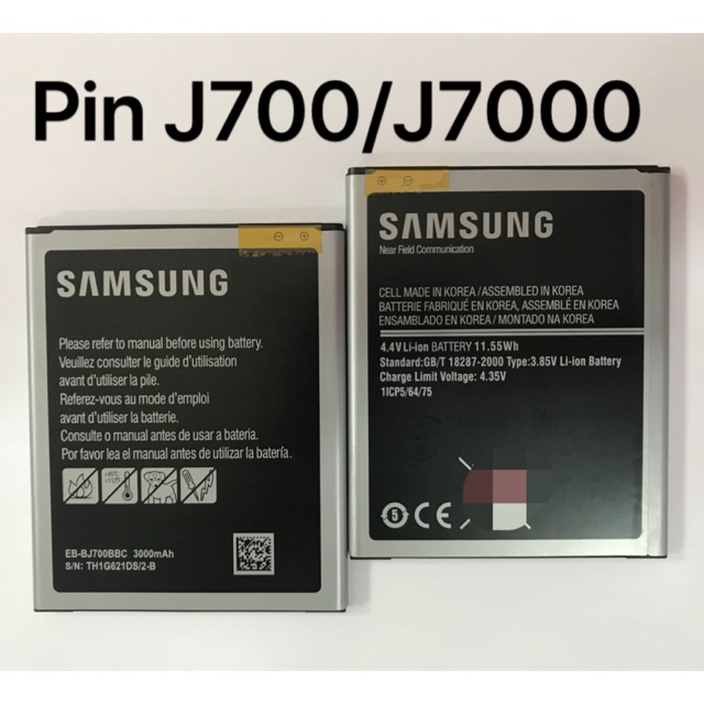 Pin samsung J700 kí hiệu trên pin EB-BJ700BBC