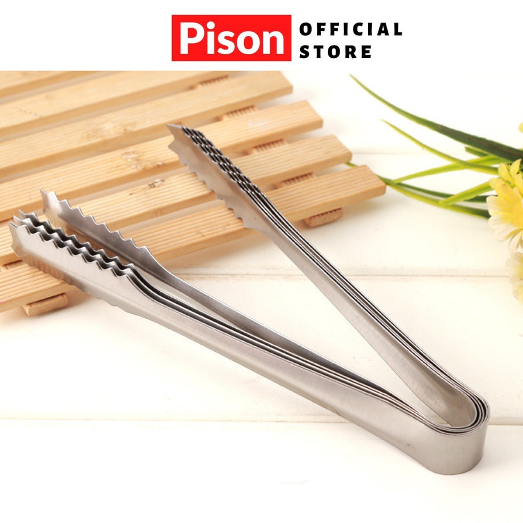 Kẹp gắp thức ăn Inox 19cm - Kẹp gắp đá - Kẹp gắp trái cây