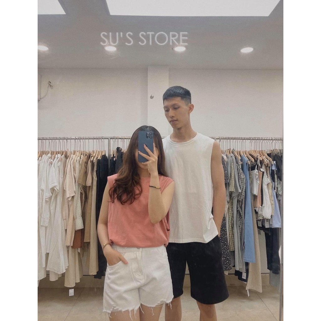 Áo tanktop Unisex trơn thể thao VIETCEN áo 3 lỗ sát nách rộng chất thun cotton mịn mát