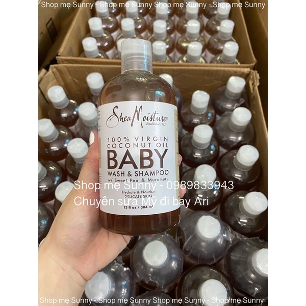Sữa tắm gội toàn thân Shea Moisture Baby Organic cho bé từ sơ sinh