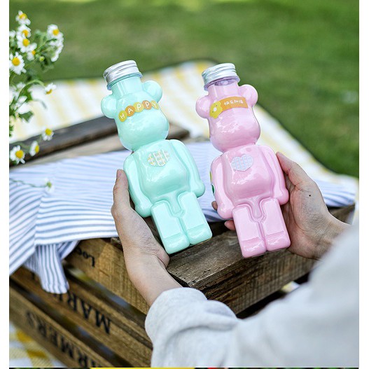 Bình nước cute, chai đựng nước, bearbrick