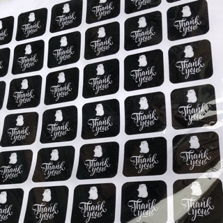 decal nhãn thank you trong cho shop