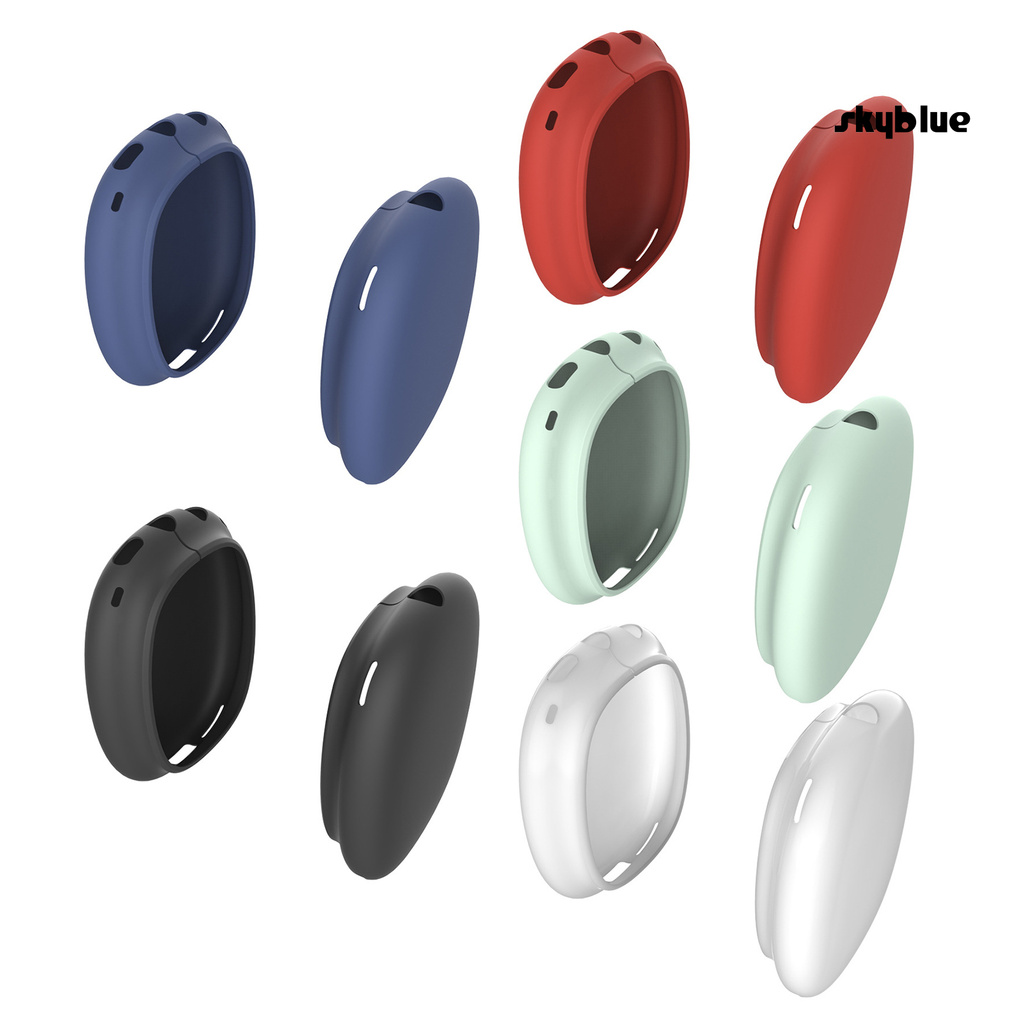 [SK]Protective Earpads Solid Color Anti Scratch Silicone Bluetooth Headset Ear Covers Shell for AirPods Max