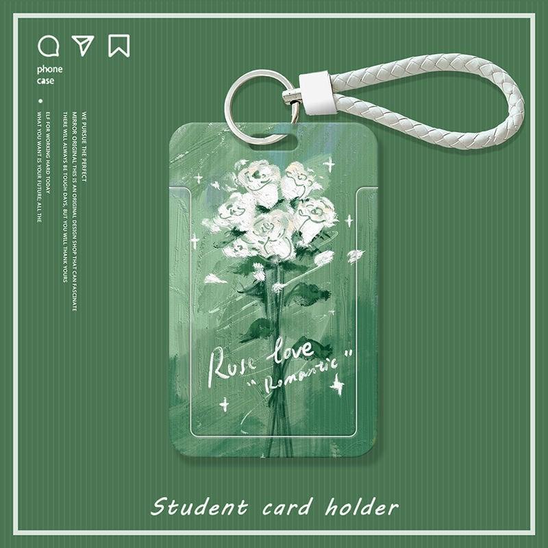 Vỏ Bọc Bảo Vệ Thẻ ID / Thẻ ID Họa Tiết Tranh Sơn Dầu Hoa Kiểu Nhật Bản