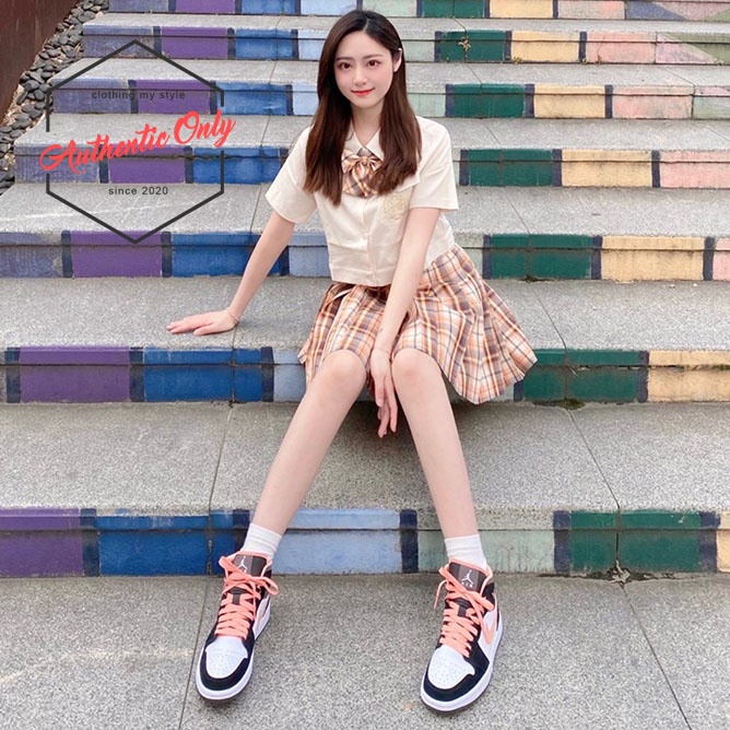 Giày Nike  Jordan 1 Mid Peach Mocha Chính Hãng - DH0210-100