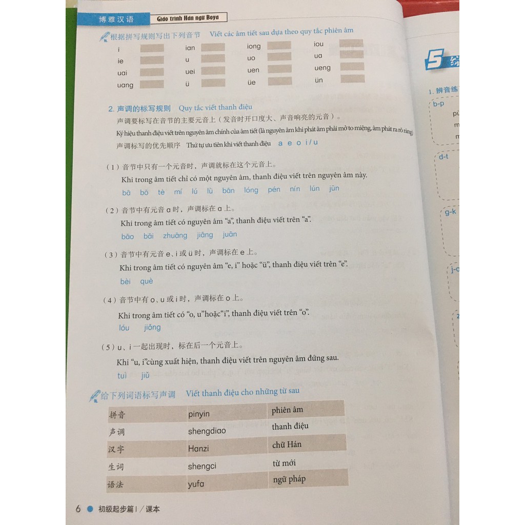 Sách: Giáo trình hán ngữ Boya sơ cấp tập 1