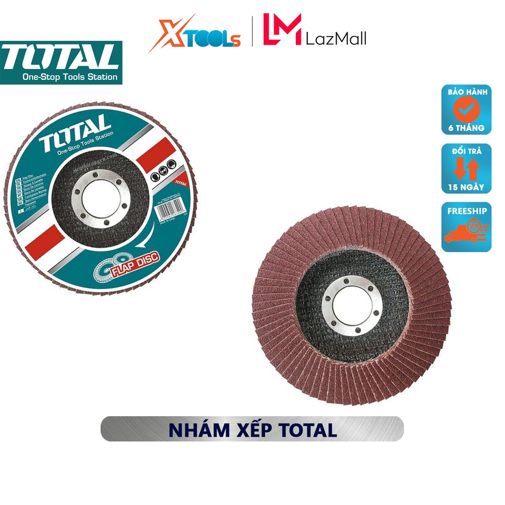 Nhám xếp độ nhám TOTAL | đĩa nhám xếp độ nhám 40 - 80 phù hợp đánh bóng thép, gang và tấm thép [CHÍNH HÃNG][XTOOLs]