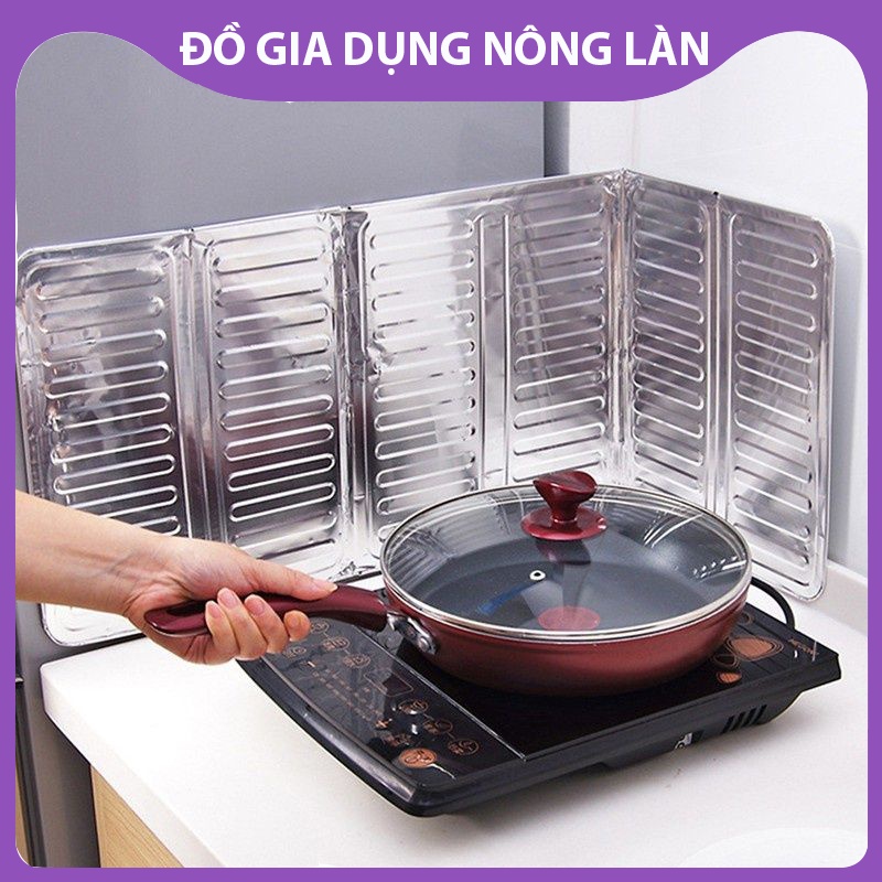 Tấm nhôm chắn gió bếp ga chống bắn dầu mỡ đa năng NL Shop