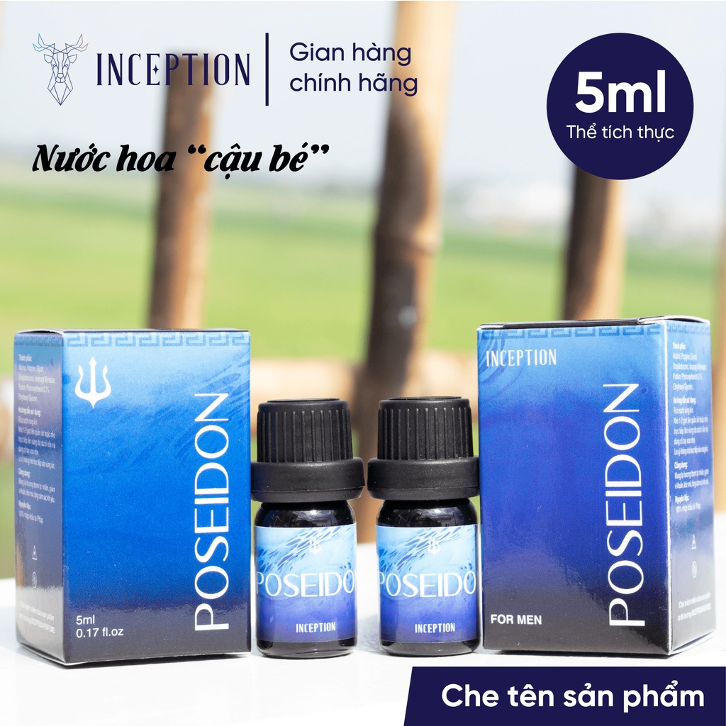 Nước Hoa Vùng Kín Nam 5ml POSEIDON - Hương Cuốn Hút Mạnh Mẽ Quyến Rũ - Nước Hoa Vùng Kín Nam Chính Hãng