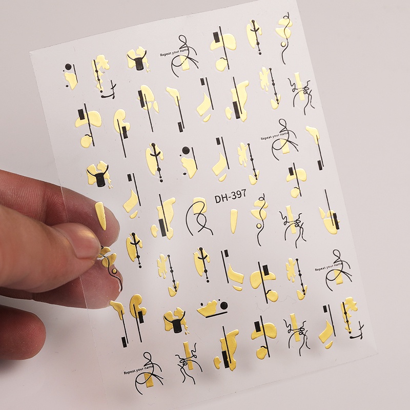 Tờ miếng dán trang trí móng tay nghệ thuật UR SUGAR 3D ánh kim lấp lánh thời trang