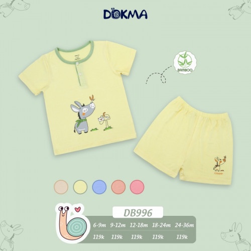 Bộ Quần Áo Ngắn Sợi Tre Dokma Cho Bé Trai Bé Gái