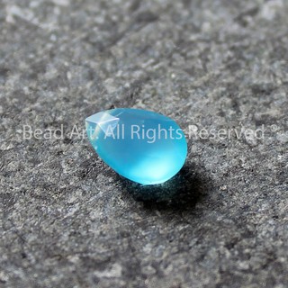 1-2 Hạt Chalcedony Màu Blue Aqua Dạng Giọt Nước 15x7mm Loại A, Đá Phong Thuỷ, Đá Làm Trang Sức, Mặt Dây Chuyền