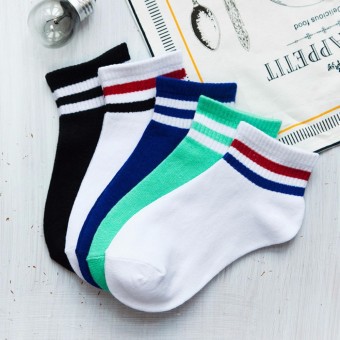 COMBO 03 Đôi Tất Nữ Kẻ Ngắn Cổ Màu sắc Dmastore (giao màu ngẫu nhiên)