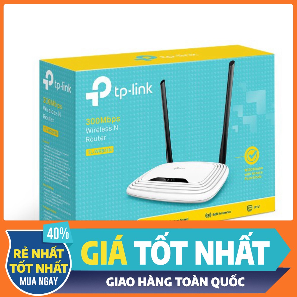 Bộ Router Phát Wi-Fi Chuẩn N Tốc Độ 300Mbps - TL-WR841N