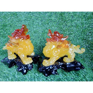 Tượng Tỳ hưu bột đá phong thủy dài 21 cm