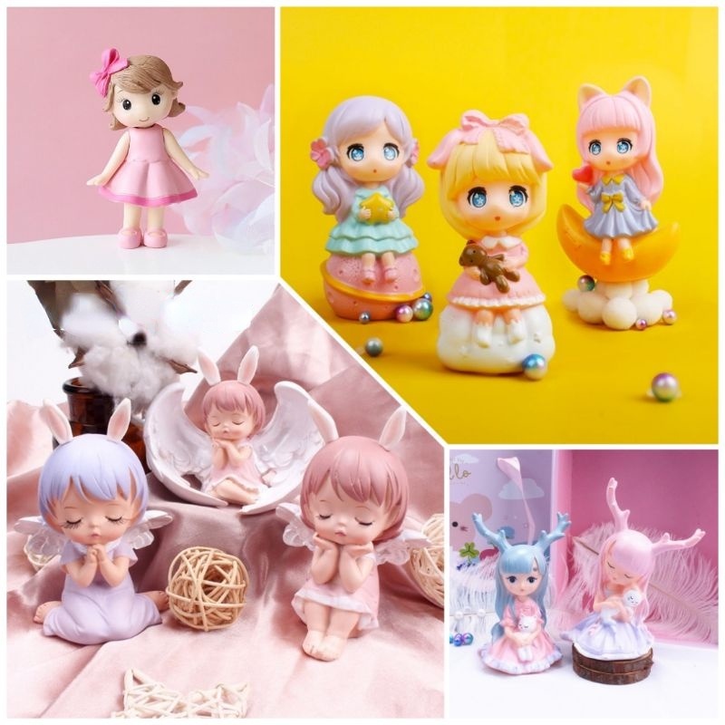 Búp Bê Công Chúa Trang Trí Bánh Kem Dễ Thương