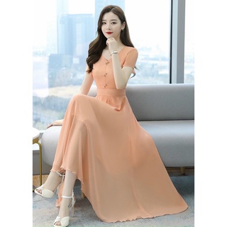ĐẦM XÒE CỔ TIM ĐÍNH CƯỜM VÀNG