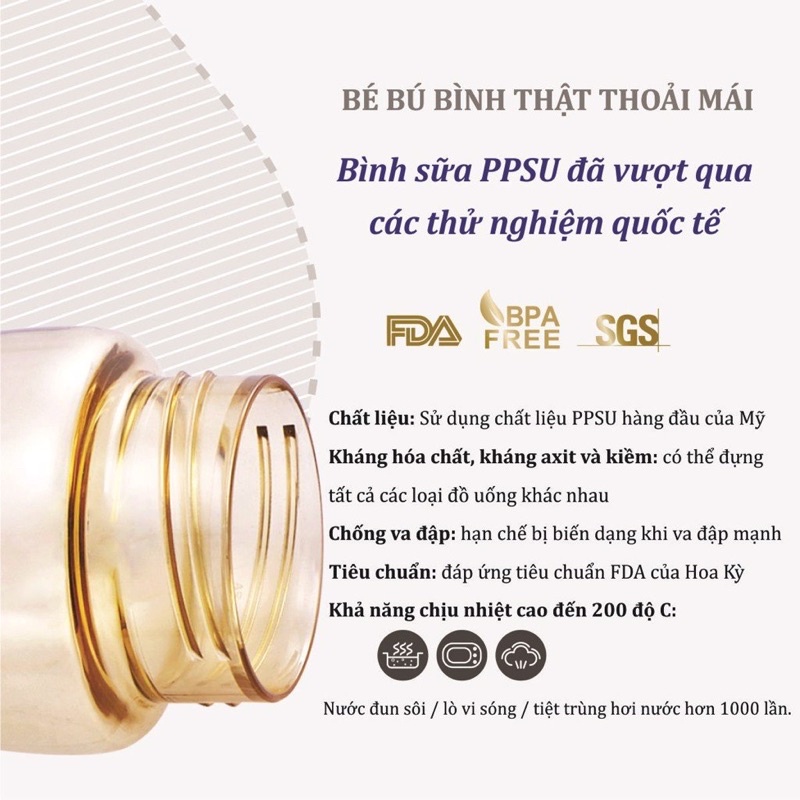 Bình sữa cổ rộng PPSU 330ml phiên bản đặc biệt KUKU KU5876/KU5877