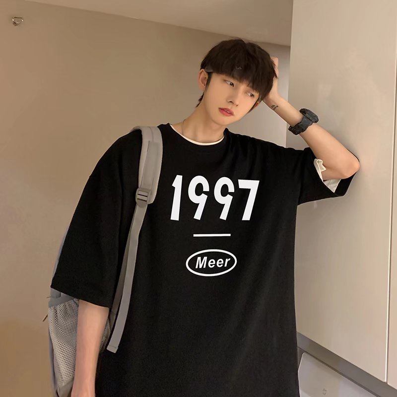 Áo Thun Nam Cổ Tròn Dáng Rộng Thời Trang Mùa Hè Size S-8XL