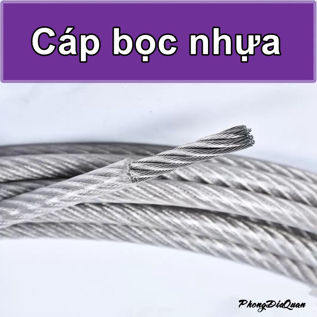 Cáp bọc nhựa  từ 8ly > 10ly