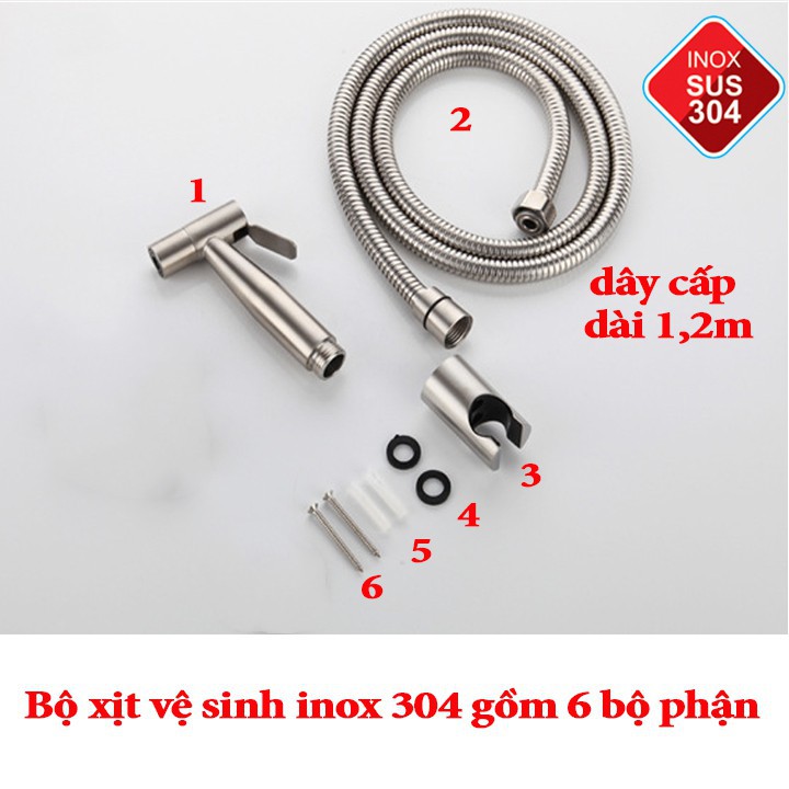 Vòi xịt vệ sinh inox 304 cao cấp tăng áp TAAN BX03