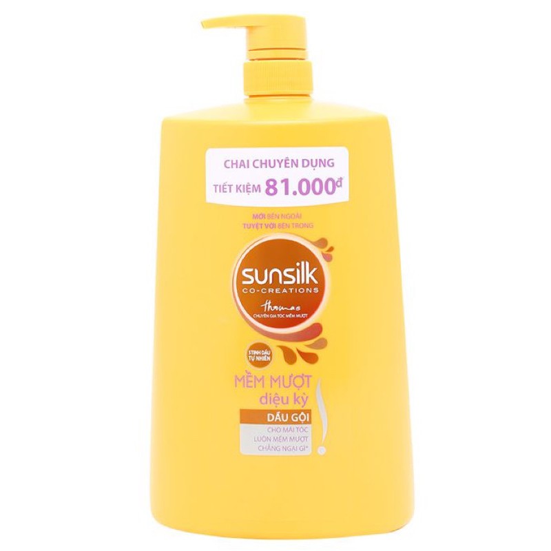 DẦU GỘI SUNSILK MỀM MƯỢT DIỆU KỲ/ ÓNG MƯỢT RẠNG NGỜI 1,4KG