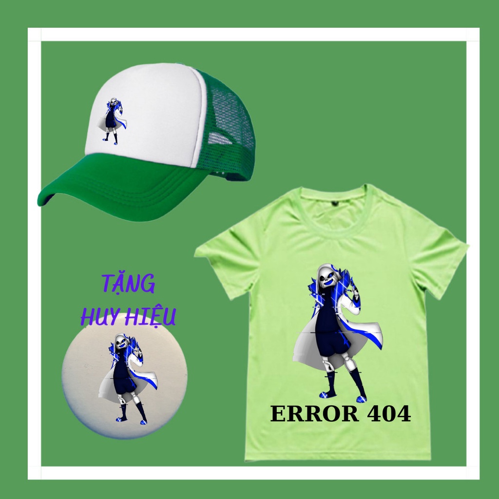 Mũ Áo Error 404 Sans bé trai, bé gái siêu ngầu, đủ màu sắc, đủ size áo từ 10kg đến 90kg
