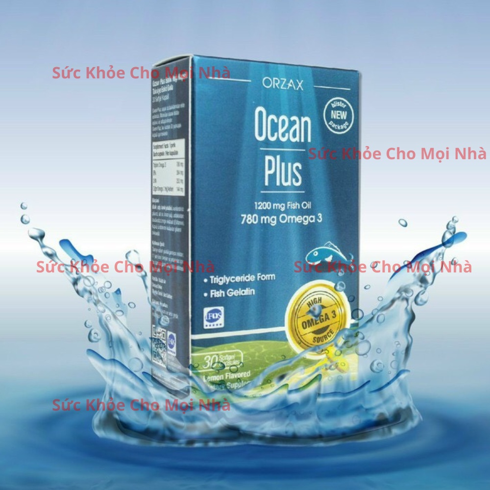 Ocean Plus. Bổ sung Omega3 vi chất thiết yếu tốt cho mắt tim mạch xương khớp hộp 30 viên