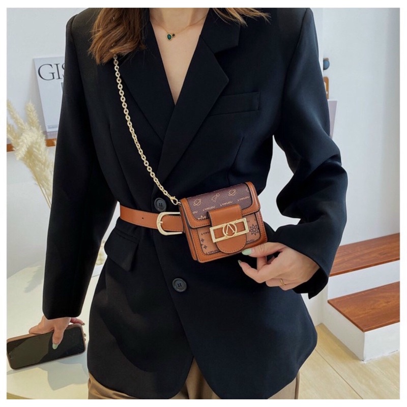 Túi mini đeo chéo đeo bụng L V mớiFreeship