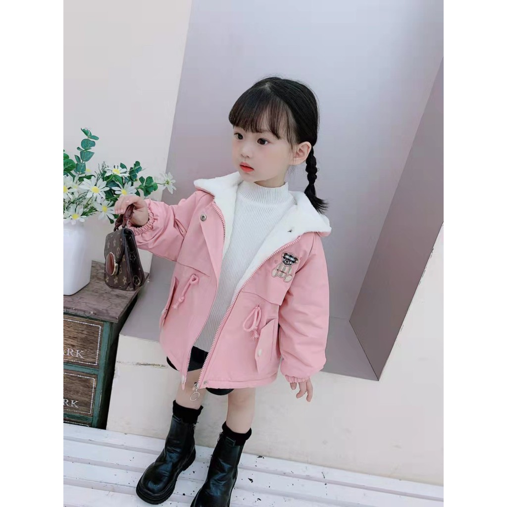 Áo khoác cho bé gái , áo parka lót lông siêu ấm, hàng Quảng Châu cao cấp - Bắp Bơ Kids