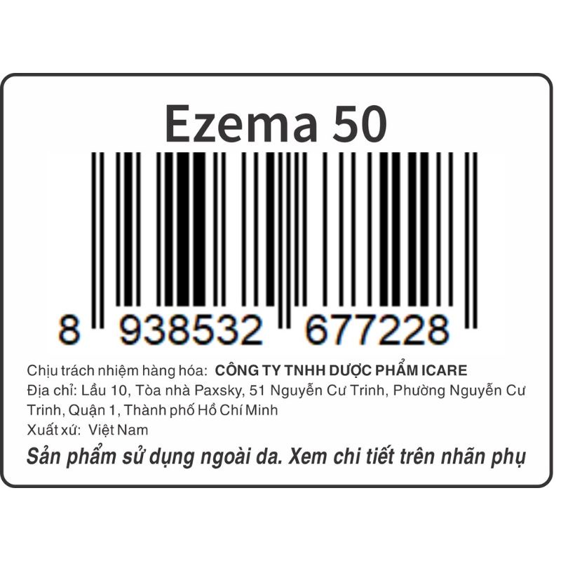 Ezema 50 icare dược liệu nấm chiết xuất dược liệu Ấn Độ