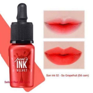 SON KEM LÌ PERIPERA PERI'S CLOUD INK VELVET Chính Hãng Hàn Quốc - LIP TINT INK CLOUD VELVET MÀU ĐỎ CAM