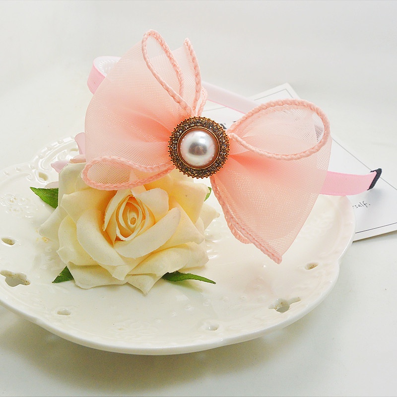 Kẹp Tóc Hình Vương Miện Đính Ngọc Trai Và Đá Xinh Xắn Cho Bé Gái