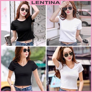 Áo croptop phông nữ dáng ôm tay ngắn kiểu cổ tròn tim - Áo thun nữ ngắn from ôm body phong cách