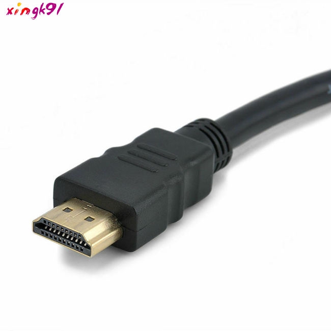 Cáp chuyển đổi 1080P HDMI đầu cắm sang ổ cắm HDTV 1 đầu vào 2 đầu ra