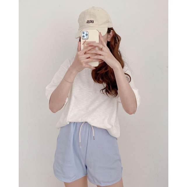 Áo thun trắng xước basic