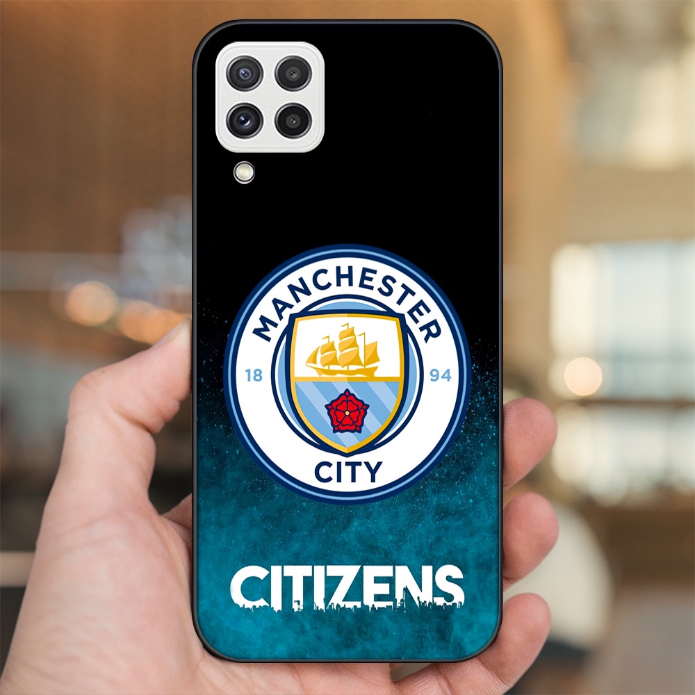 Ốp lưng Samsung A22 4G, A22 5G viền đen in hình Manchester City MC