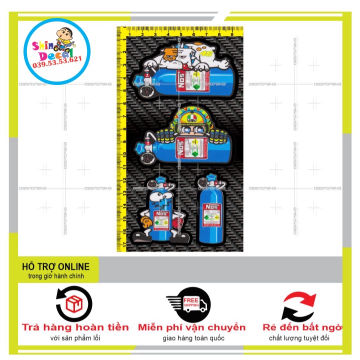 LOGO STICKER DÁN XE MÁY MINI M12 - SHINDECAL2