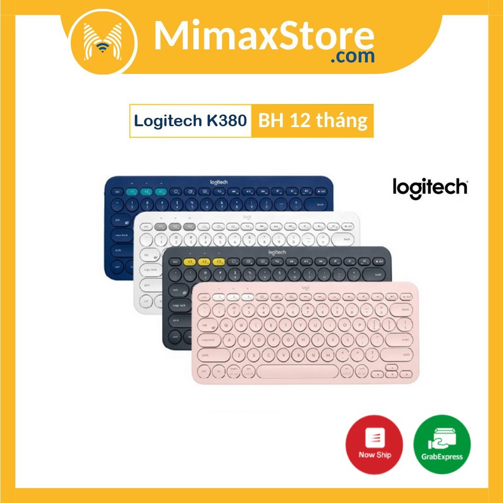 [Hỏa Tốc - HCM] Bàn phím Bluetooth Logitech K380/K480 Multi-Device - Kết nối cùng lúc 3 thiết bị | BH 12T | Mimax Store